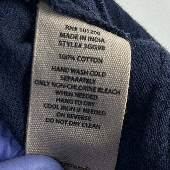 Soft Surroundings Gauze Pull-On Wide Leg Navy Blue Pants Size PXS Petite - Picture 10 of 13